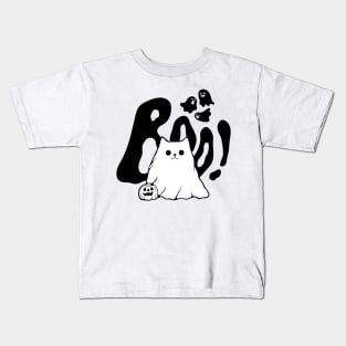 Purr-fectly Spooky: Halloween Cat Kids T-Shirt